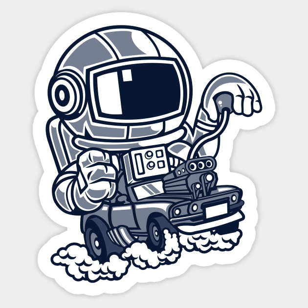 Geeky racer Sticker by ReignGFX